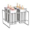 Edelstahl-Eisform 6 Löcher Eis am Stiel Formen DIY Obst-Eis am Stiel Halter