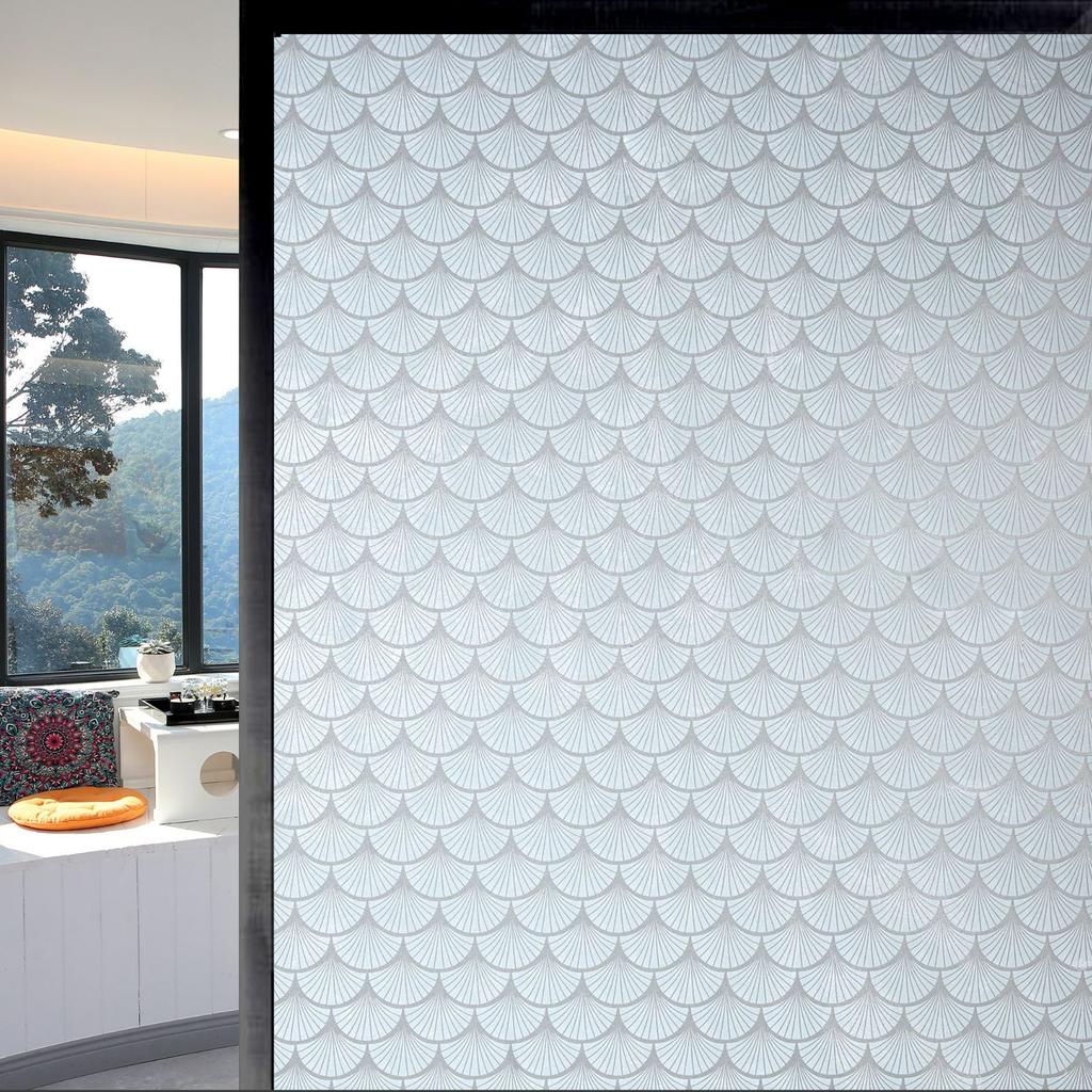 BUNPIG Matte Decorative Window Film Privacy Opaque Self Adhesive Glass Vinyl Film For Home Anti-UV Frosted Window Tint Stickers