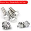 132pcs Stainless Steel Hexagonal Flange Bolt and Nut Set, M5, M6, M8 Flange Bolts and Nuts, Flange Plate, for DIY Projects.