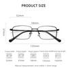 Neue Titanlegierung Gold Quadratischer Rahmen Brille Anti Blaulicht Lesebrille für Männer Frauen Mode Brillen