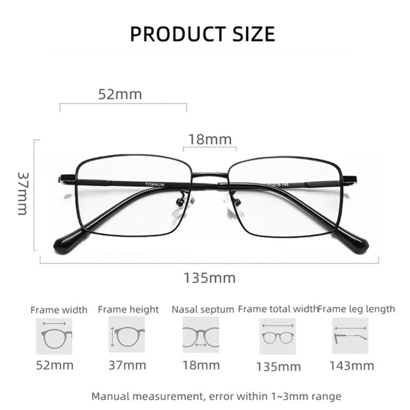 Neue Titanlegierung Gold Quadratischer Rahmen Brille Anti Blaulicht Lesebrille für Männer Frauen Mode Brillen