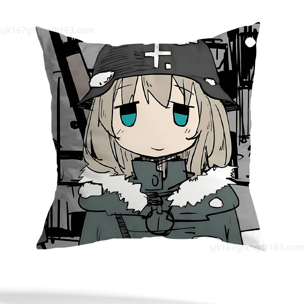 Girls L-Last Tour Pillow Case Anti-dustmite Pillowcase Invisible Zipper Silky Short Plush Sofa Cushion Cover