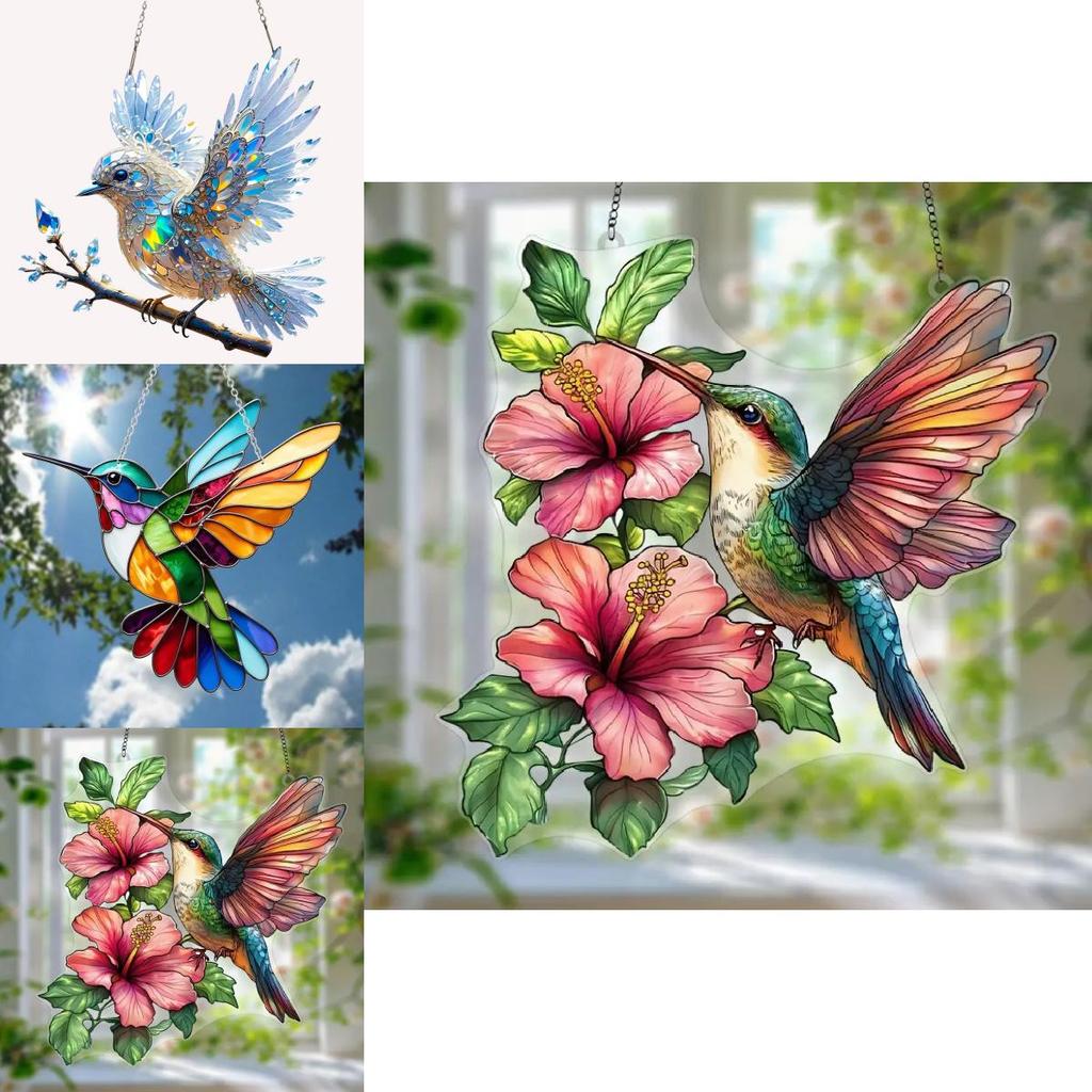 Niedliche Vogel Acryl Wanddekoration für Wohnzimmer und Garten Festliche Deko Geschenk