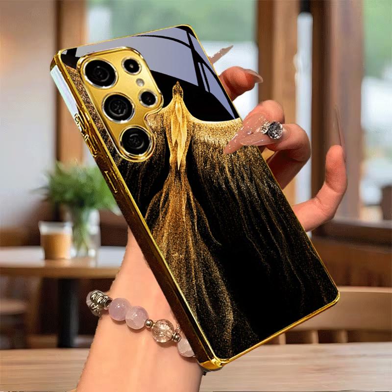 Elegant Phoenix Electroplated Golden Phone Case For Samsung A31 A51 A71 A12 A22 A32 A42 A52 A72 A13 A23 A33 A53 A31 Glass Cover