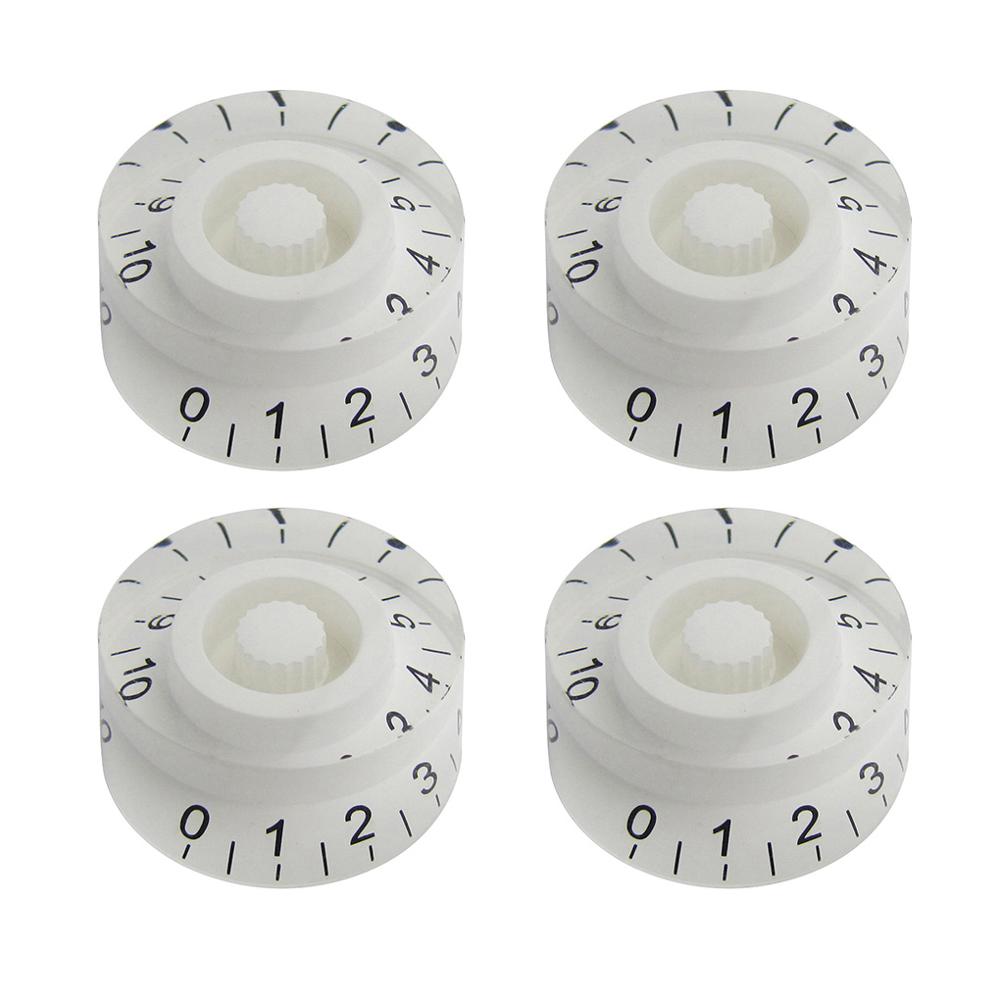 FLEOR 4PCS Guitar Knobs Speed Control Knobs 18-Splines For LP Style Electric Guitar Parts,13 Colors Available