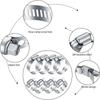 20 Pack Hose Clamp, Stainless Steel Adjustable Range Worm Gear Hose Clamp,Fuel Line Clamp for Plumbing,Automotive And Mechanical Application
