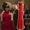 Exquisite Cruella De Vil Kuyla Cosplay Costume Set With Elegant Gown And Accessories