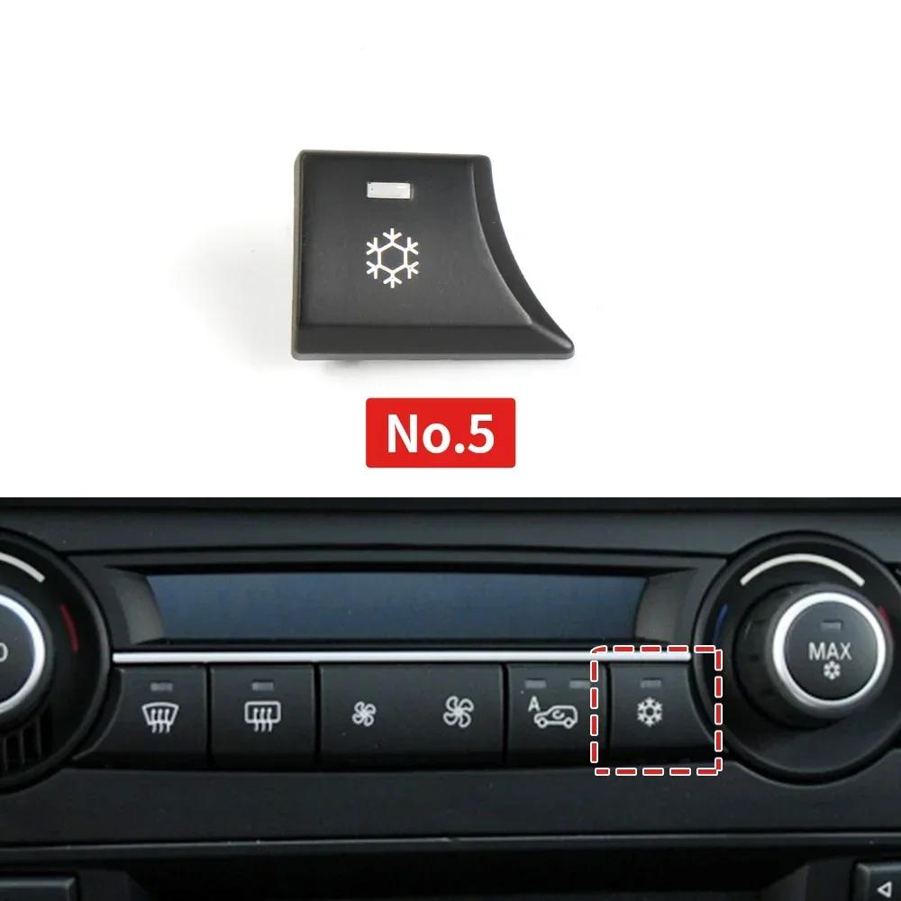 64119310445 Car Heater Climate Control Fan Volume AC Button Air Circulation Button Cover Auto Knob Cap For BMW X5 X6 E70 E71