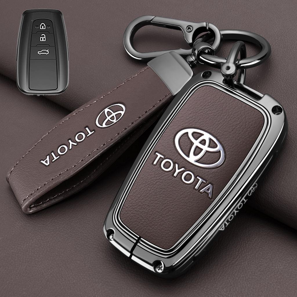 Car Key Case Cover Shell For 4 Button Toyota Prius Camry Corolla CHR C-HR RAV4 Land Cruiser Prado Fob Keychain Accessories