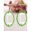 1 Pair Football Shaped Wooden Earrings For Women, Hollow Carved Sports Style Fan Earrings