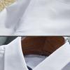 Men Shirt Turn-down Collar Long Sleeve Single-breasted Solid Color Stretchy Slim Fit Soft Plus