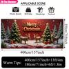 2D Door Banner 1 ASOONYUM Large Self Luminous Christmas Garage Door Banner with 2D Flat Fabric Winter Scene