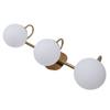 Bathroom Vanity Light Over Mirror Vintage LED 3 Light Bathroom Light Fixtures with Frosted Glass Lampshades for Living Room Hallway