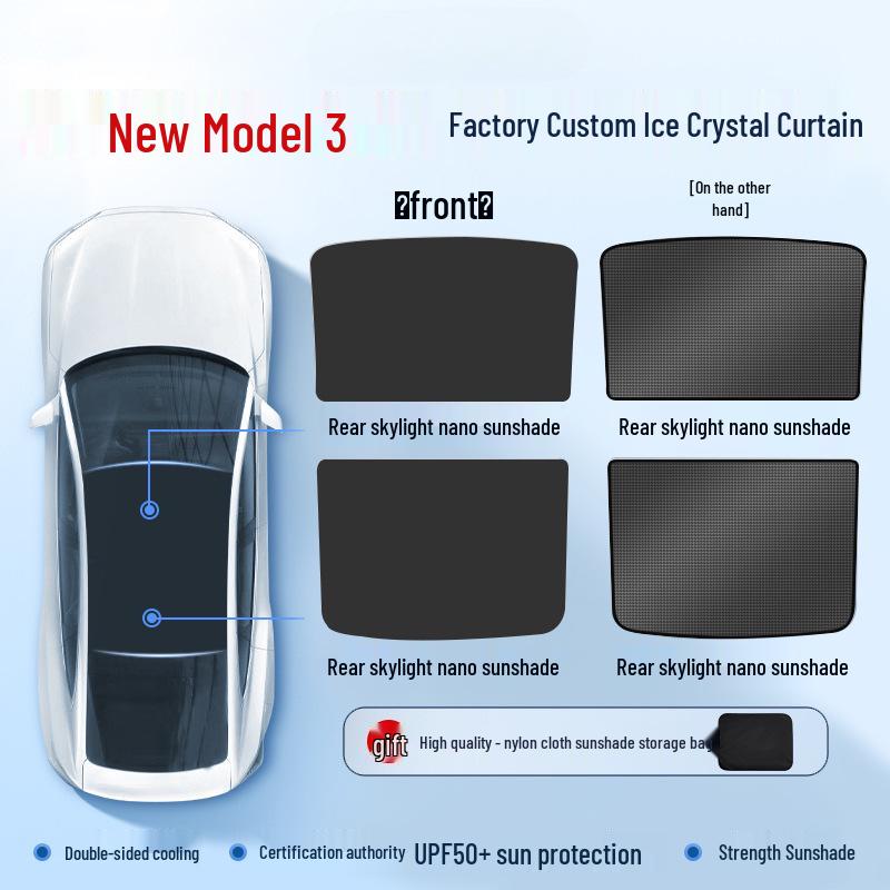 Tesla Model Y Sunroof Sunshade: Light-Blocking Curtain for Refresh 3