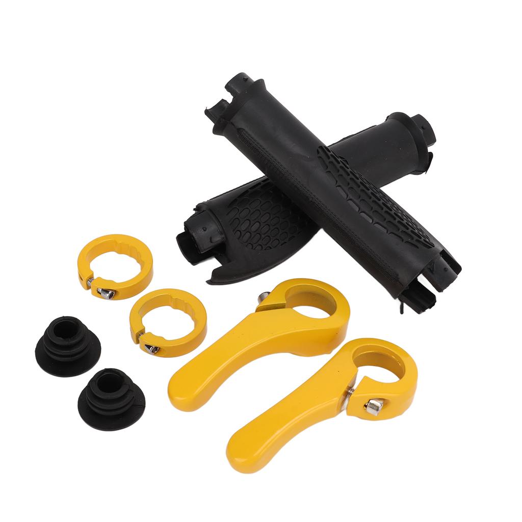 2pcs Handle Bar Covers Rubber Bicycle Handlebars Protector With Lids Fixing Buckles for Road Mountain Bicycle