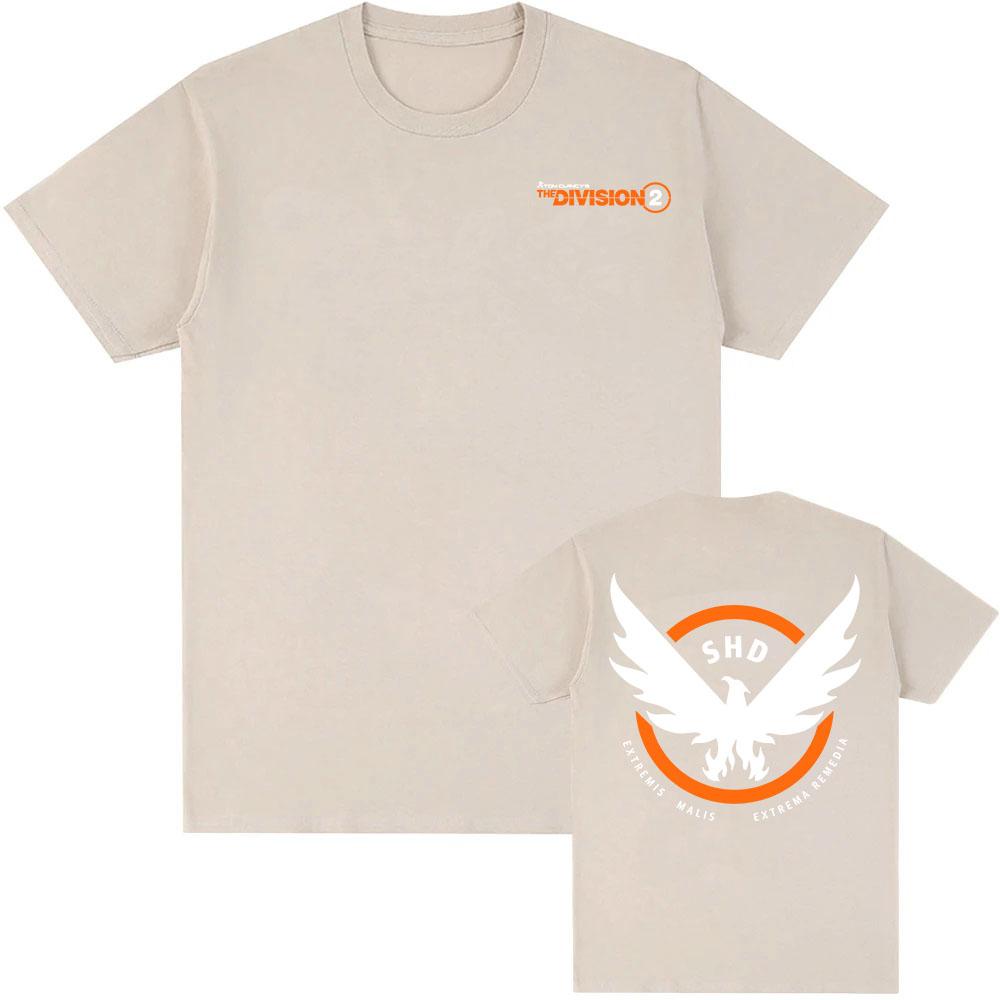Tom Clancy's The Division 2 SHD T-Shirt Rundhals Kurzarm Lässiges Lockeres T-Shirts Herren Damen Kleidung Spieldesign Grafik T-Shirt