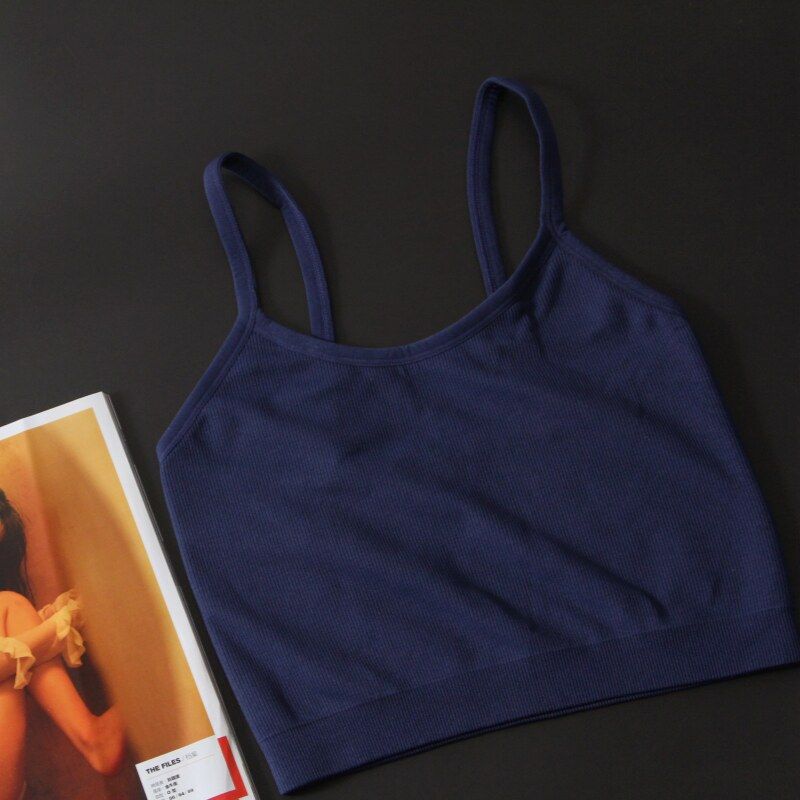European and American Single without Chest Pad Sports Intimates Double-Layer Quick-Drying Parallel Strap Fitness Yoga Vest Breathable Vest