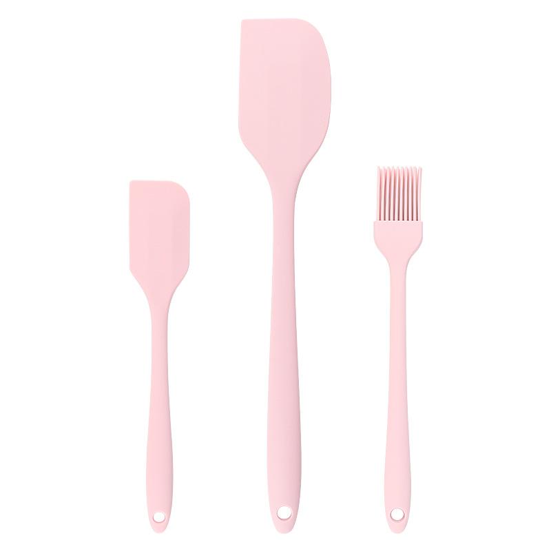 3-piece Spot Integrated Silicone Spatula Oil Brush 3-piece Set Baking Cream Spatula Single Cake Scraper Baking Tool
