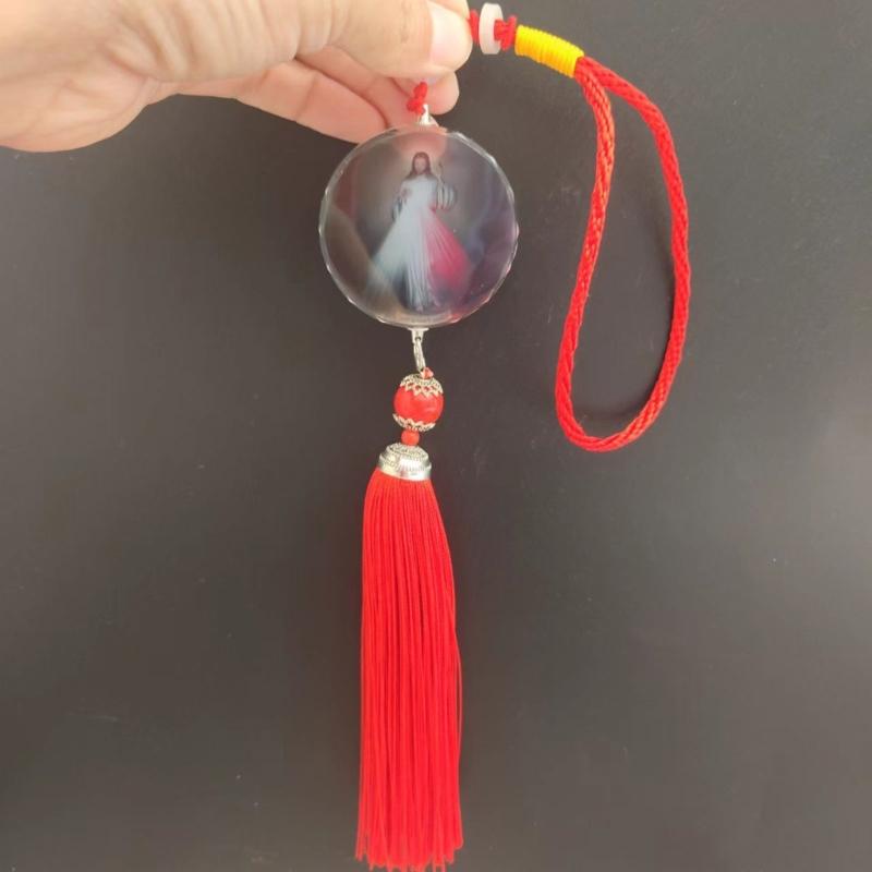 Virgin Mary Car Hanging Ornaments for Rear View Mirror Christian Auto Interior Decor Car Pendant Decoration Accessories
