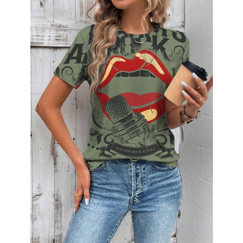 

Футболка женская летняя для отдыха элегантная простая с V-образным вырезом и коротким рукавом с 3D-принтом и этническим принтом, свободная повседневная женская футболка 8XL