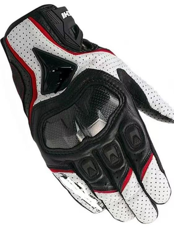 Motorcycle racing gloves, locomotive punching protective summer gloves S белый