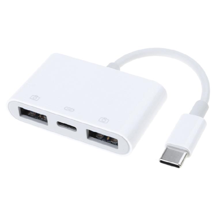 3 In 1 Multi-port Docking Station Splitters Mini USB 3.0 2.0 TypeC Hubs Adapters 1