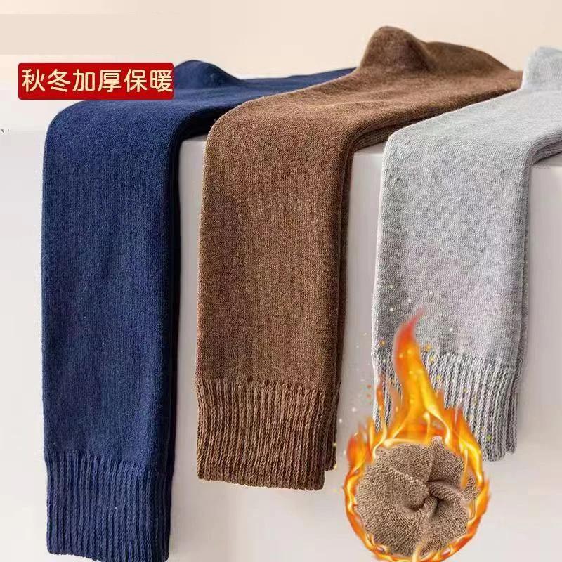 Calzini Lunghi da Uomo Invernali al Ginocchio Lana Mantengono Caldo Più a Lungo Calzino Compressione Calzini Invernali Cotone Ispessito Coprono il Polpaccio Sokken Regalo