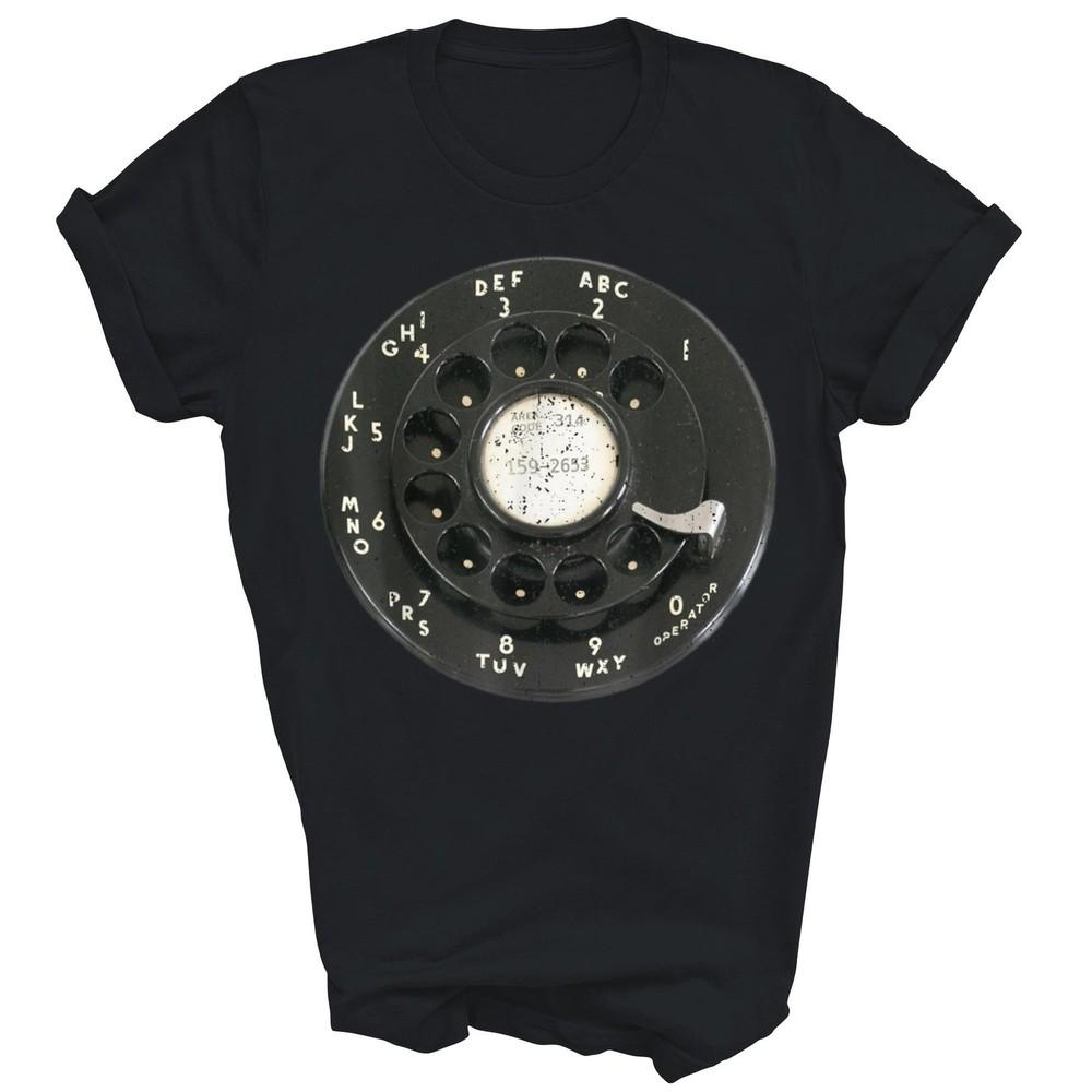 

Vintage Rotary Dial Pi Phone Number Rotary Dial Unisex Shirt Gift 3XL