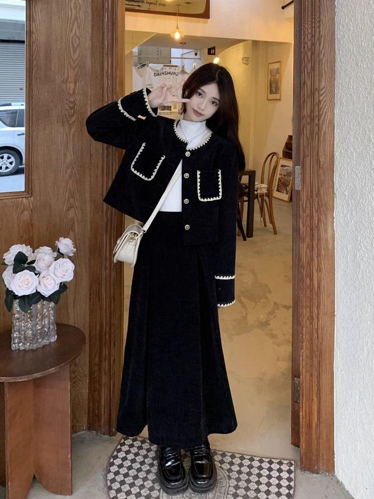Petite Fragrant Style Autumn/Winter Dress Set for Women 2025