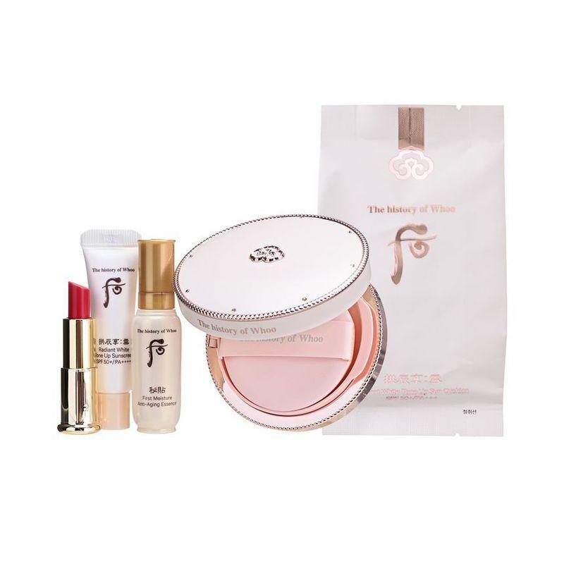 THE WHOO - Gongjinhyang Seol Strahlendes Weiß Tone-Up Sonnen-Kissen Special Set