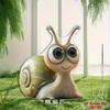 Flat 2d Cute Gardening Snail Decoration - Big Eyes Snail Sign, Outdoor Courtyard Lawn Four Seasons Holiday Decoration, Home Garden Ornaments