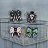 Spooky Bat Specters Enamel Pin Brooch For Halloween Costume Accessories Gothic Jewelry Gift For Friends