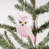 Pink Owl Christmas Pendant Foam Simulation Owl Doll Ornaments  Holiday Party