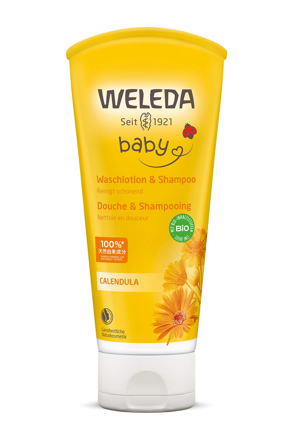 

WELEDA Календула Дитячий засіб для миття тіла для немовлят і чутливої шкіри М який трав яний Натурального походження Органічний [Офіційний] & Шампунь, 200 мл, Шкіра, Аромат,