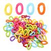 100Pcs Plastic Bird C Clips Hooks Chain Links DIY Parrot Toys Mix Color