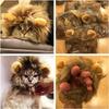 Lion Mane Wig for Dog Cat Costume Pet Washable Comfortable Fancy Lion Hair Cat Clothes Dress for Halloween Easter Festival Party