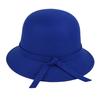 Autumn and winter new women's woolen top hat Hepburn style small brim basin hat pearl decoration French retro fashion shows small face