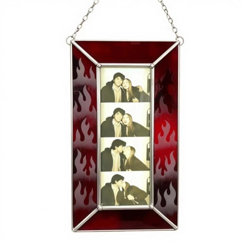 Rectangular Photo Frame Suncatcher Acrylic Window Suncatcher Wall Hanging Decor