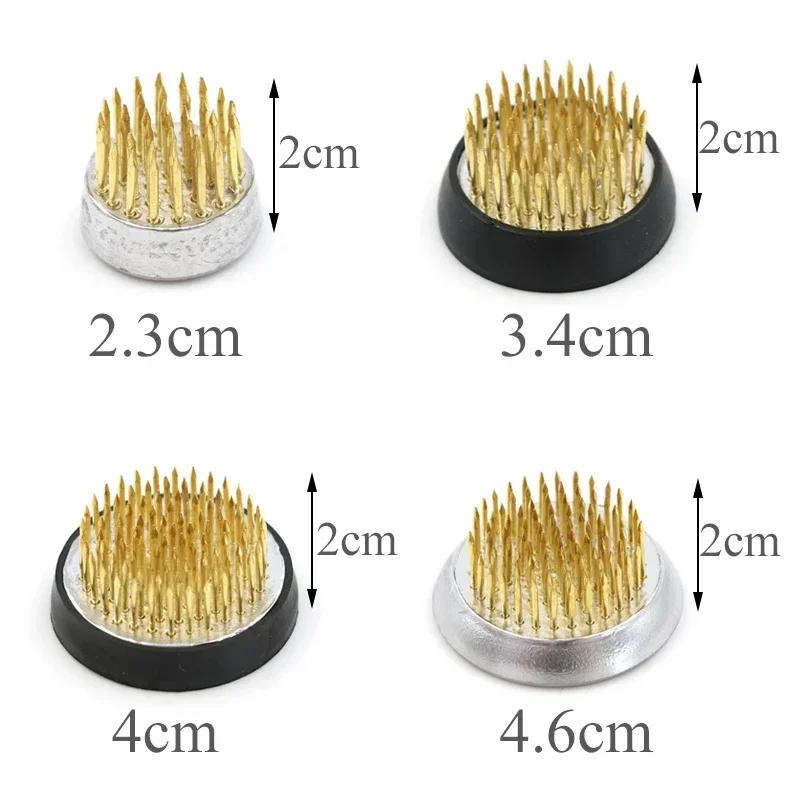 Suport pentru ikebana, rotund, metal, ace, bază, inserție de flori, ikebana, Kenzan, flori, broaște, artă, instrumente fixe de aranjare, bază de flori, ac