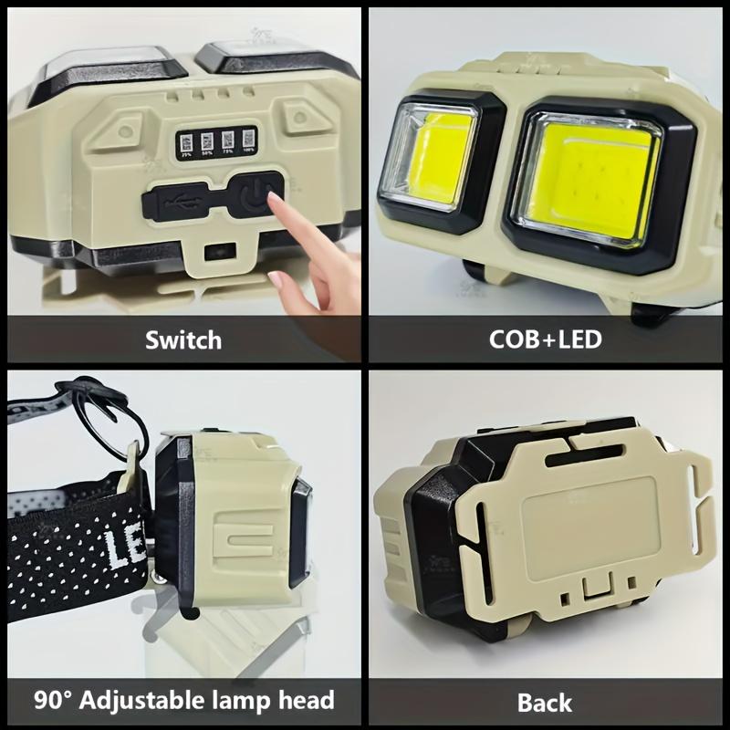 Super Bright LED Rechargeable Headlights with 4 Lighting Modes, Durable Maintenance, Outdoor, Fishing, Camping, Hiking, Night Riding, Gifts