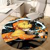 1pc Agatsuma Zenitsu  Print Round Carpet Chair Round Carpet Suitable for Bedroom Living Room Home Decorative Carpet