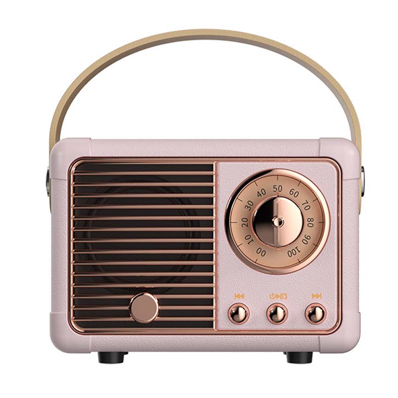 Haut-parleur stéréo Hifi rétro Bluetooth V5.0, Portable, sans fil, Vintage, en plastique, 3W, gamme complète, 50hz-20khz, lecteur de musique
