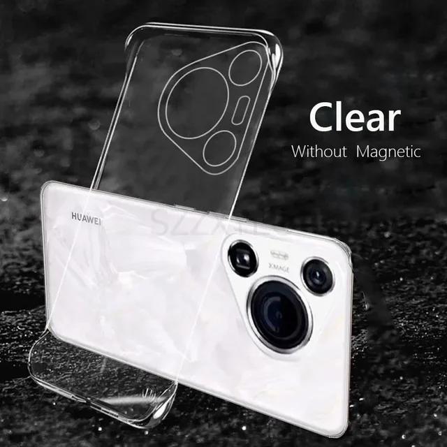 

Для Huawei Pura 70 Ultra безрамочный тонкий чехол Magsafe для Huawei Pura 70 Ultra Pro Pura70 Pro Plus с беспроводной зарядкой, задняя крышка For Pura 70 чистый