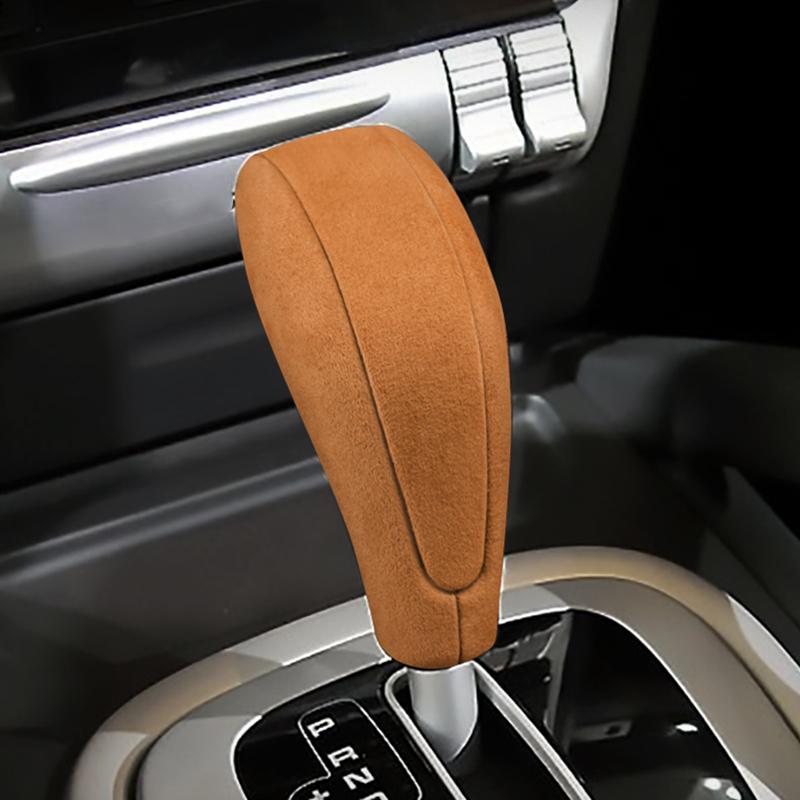 Car Gear Shift Knob Protective Cover Frame Suede Decoration Accessories For Porsche Cayenne 2004 2005 2006 2007 2008 2009