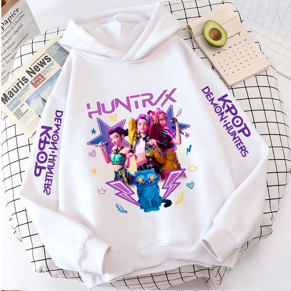 Y2K KPop Devil Hunter Hoodie for Teenage Girls Rumi KPop Devil Hunter Hoodie for Autumn Casual Long Sleeve Children's Clothing