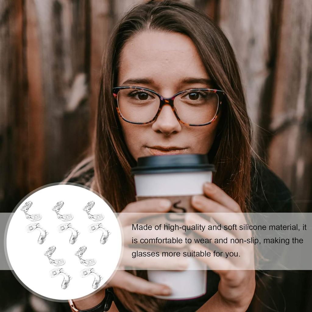 5 Mini Nose Pads Pairs Eyeglass Nose Pads Anti Slip Soft U Shape Silicone Nose Pads Sponge Saddle Bridge Glass Nose Pieces for Glasses Eyeglasses