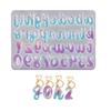 Silicone Alphabets Resin Molds Lowercase Letter Number Casting Mold Jewelry Making Accessories Pendant Keychain Ornament