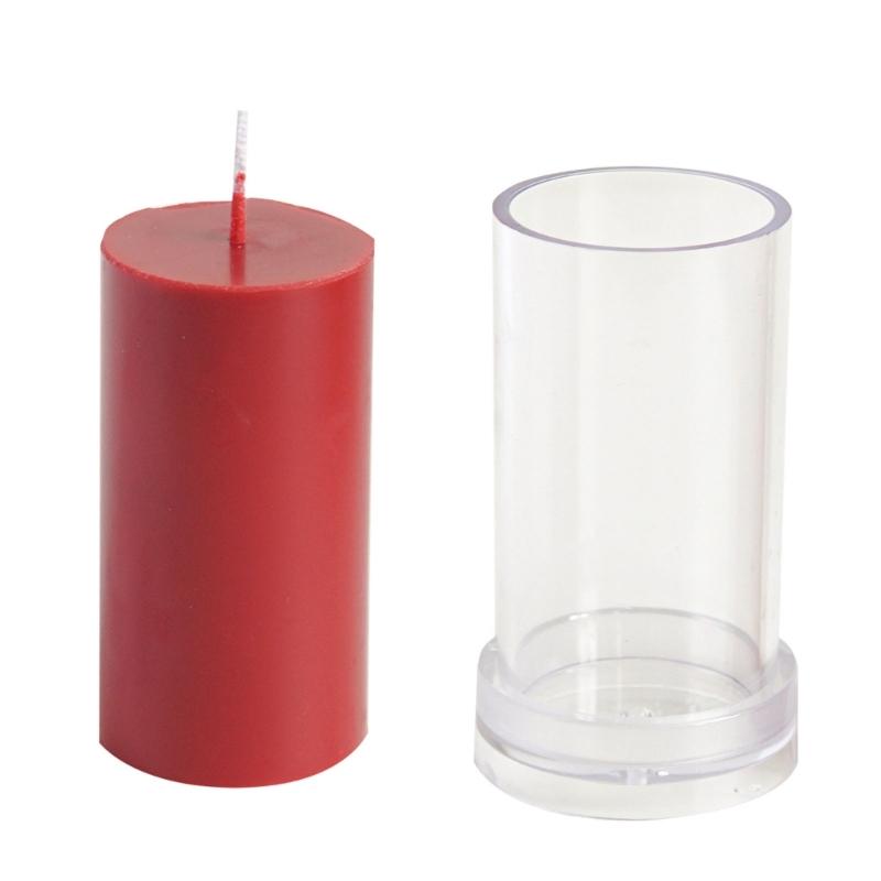 Clear Candlestick Molds Cylindrical Candle Mould for Church Christmas Wedding Dinner Valentine Day Home Decoration