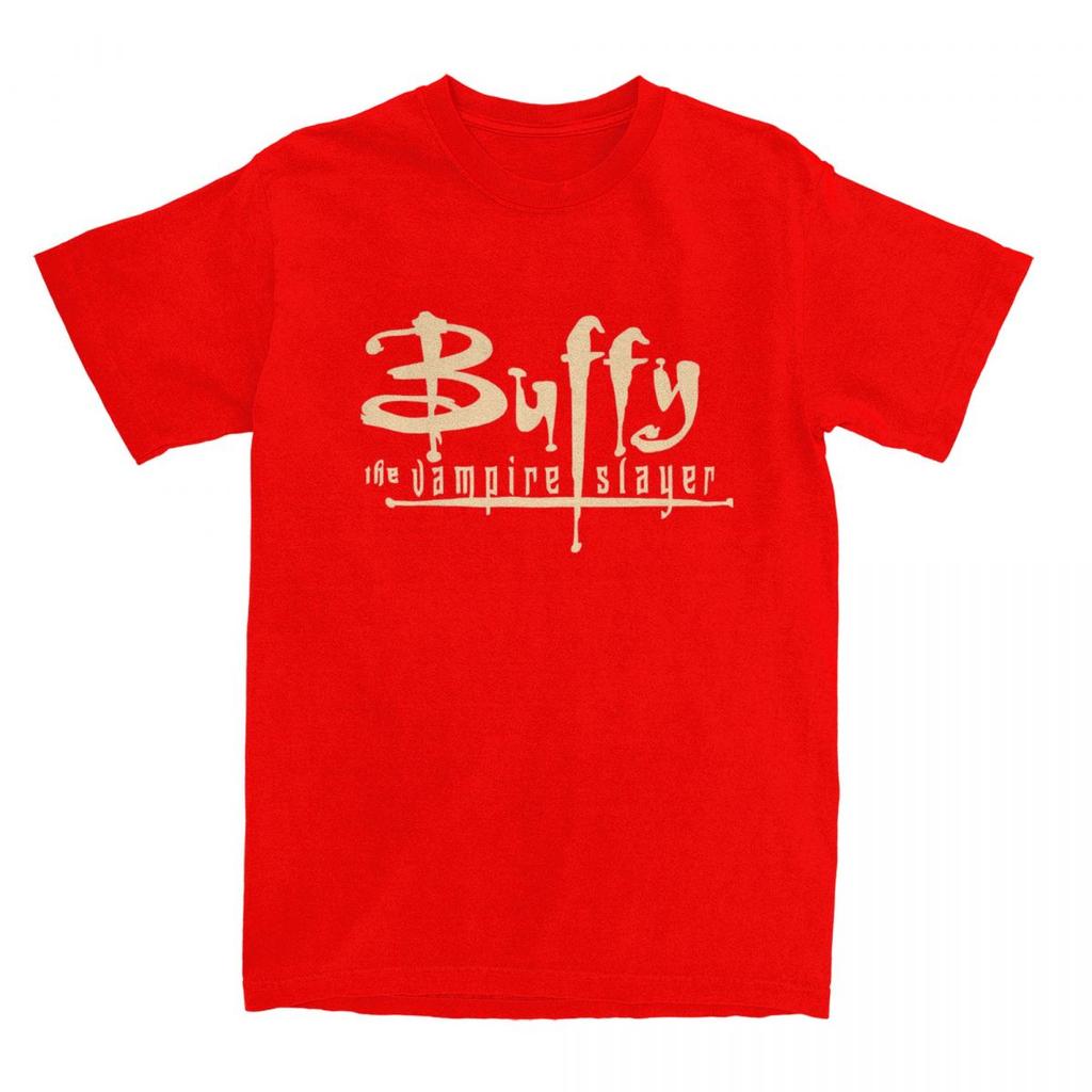 Creative Buffy The Vampires Slayer T-Shirt for Men O Neck Pure Cotton T Shirt TV Series Short Sleeve Tees 4XL 5XL Tops