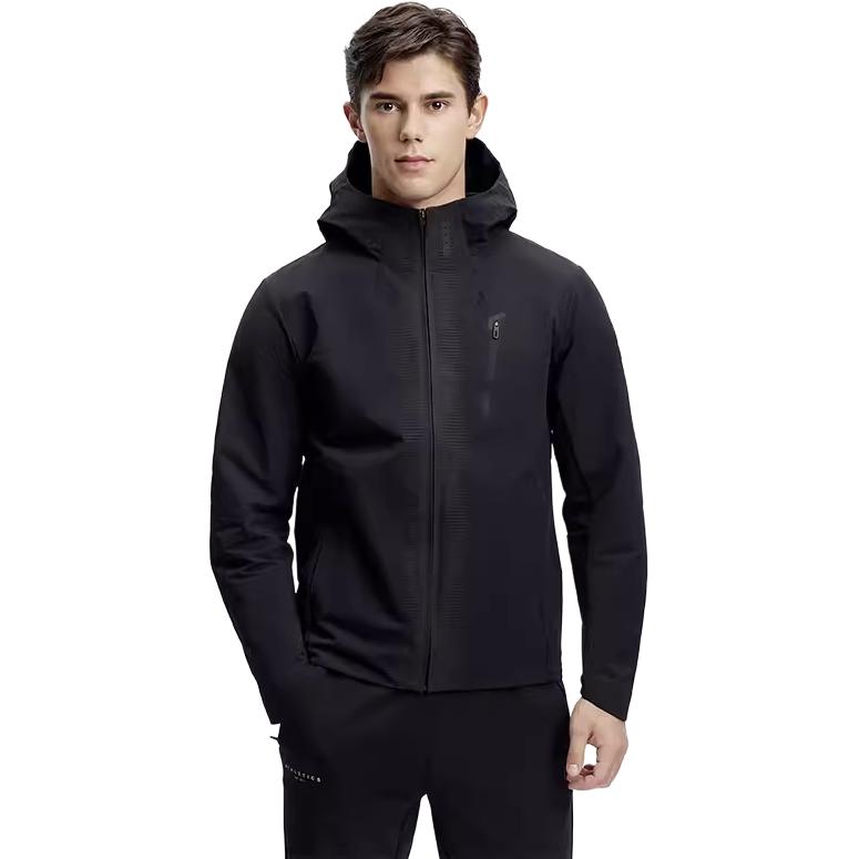 FILA Fitness Series Solid Color Comfortable Versatile Long Sleeve Jacket Men jackets Black A11M411708-BK